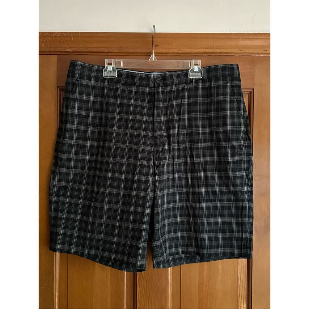 Jack Nicklaus Men’s Shorts 40 Plaid Flat Front Golf Chino‎ 10" Inseam Casual